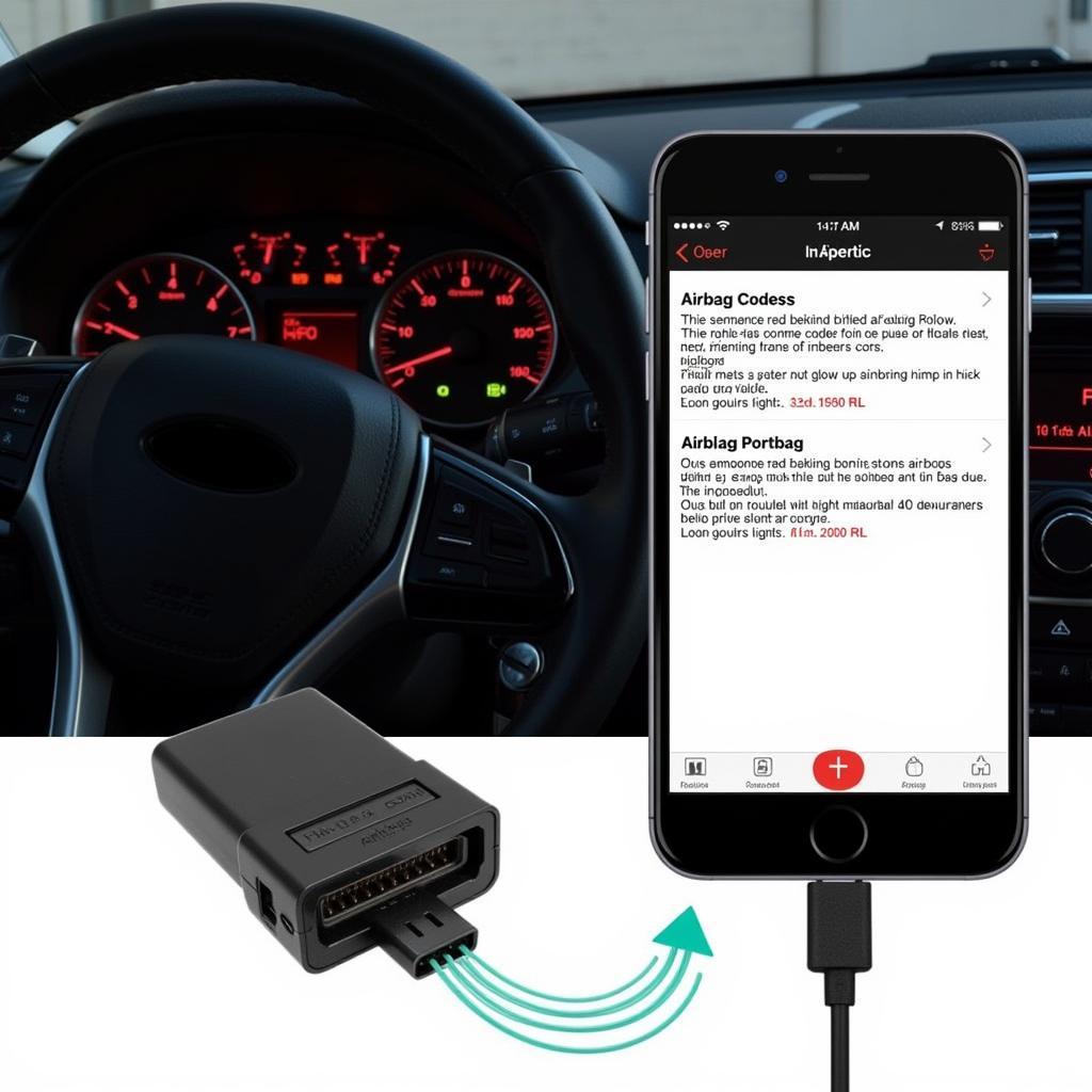 Using an OBD-II Adapter with a Smartphone to Read Airbag Codes