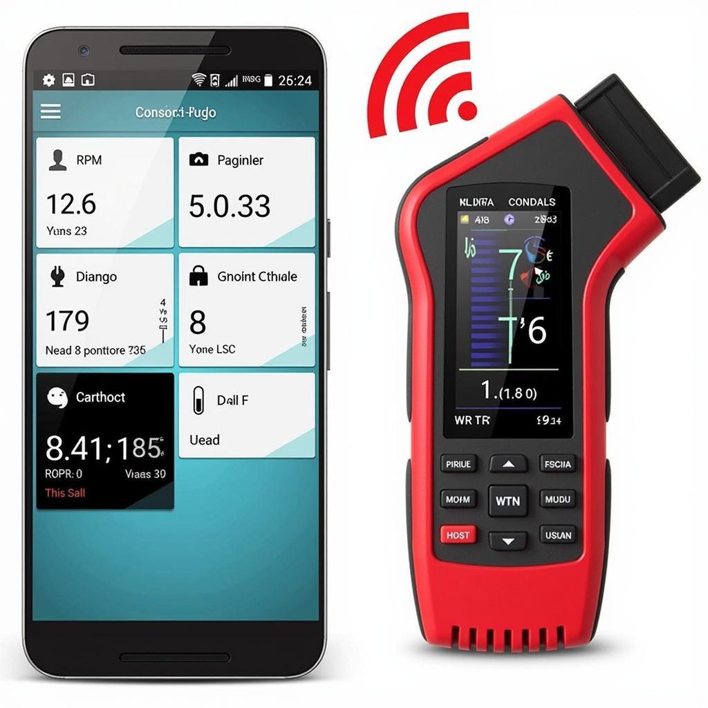 OBD2 Scanner App Displaying Diagnostic Data