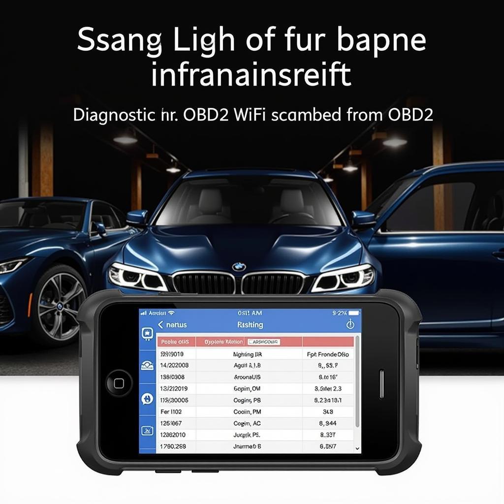 OBD2 WiFi Scan Tool Displaying Diagnostic Information on Smartphone