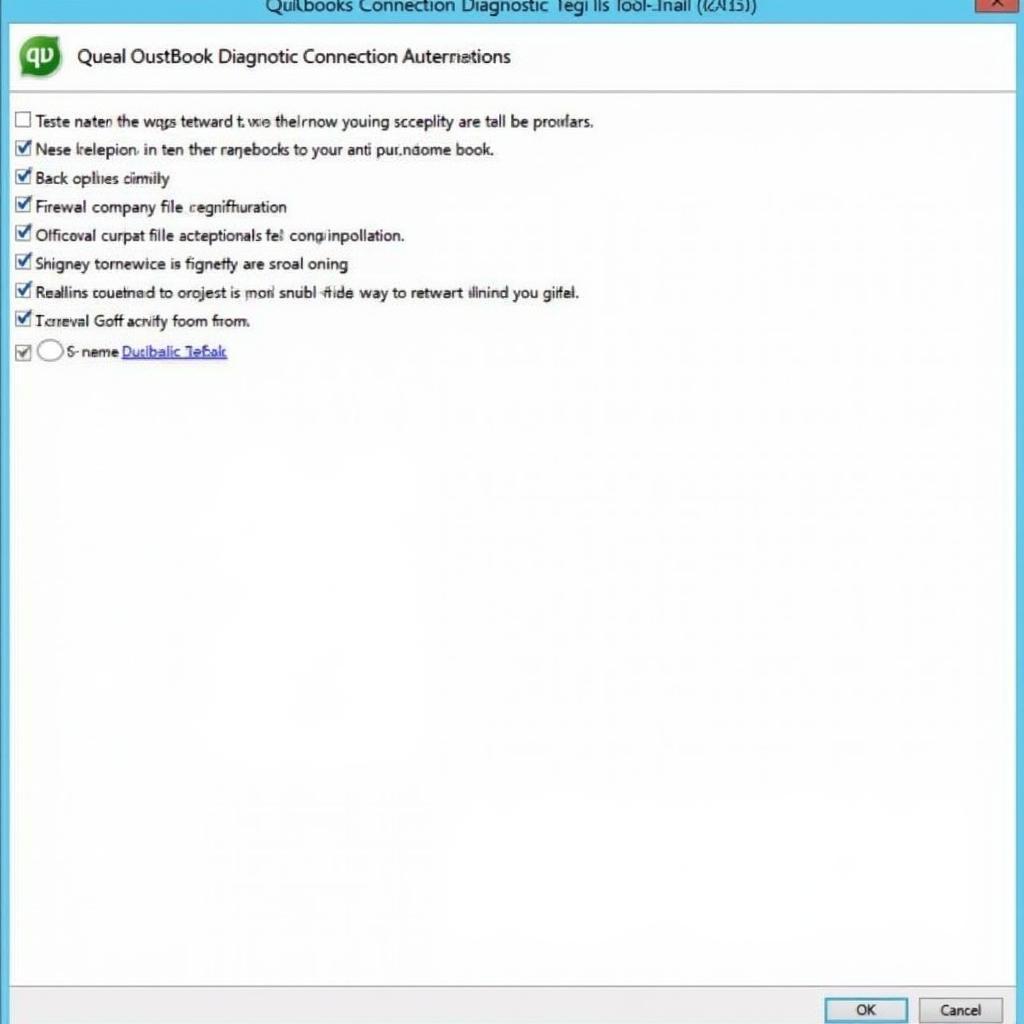 QuickBooks Connection Diagnostic Tool 2013 Interface