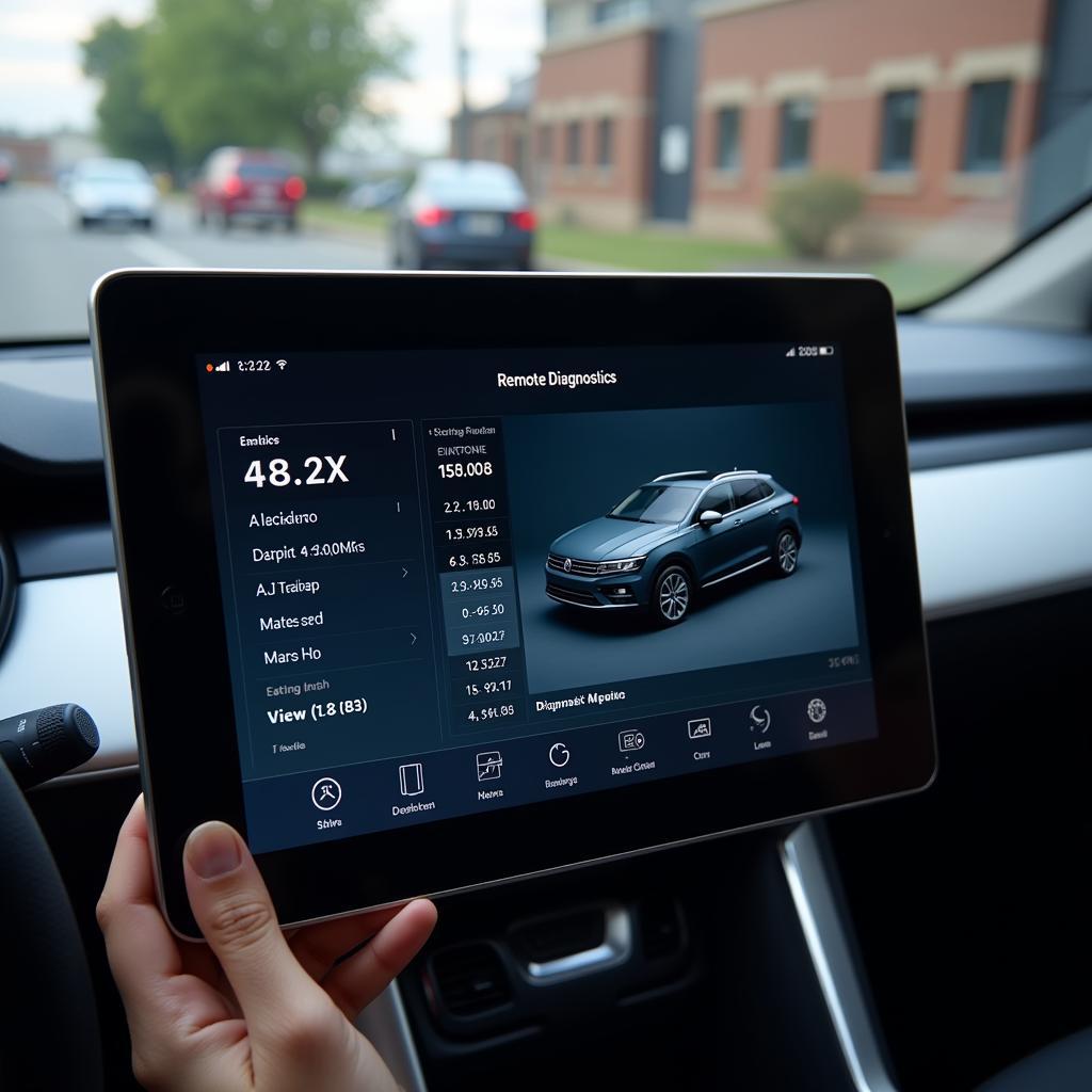 Remote Car Diagnostics on Tablet