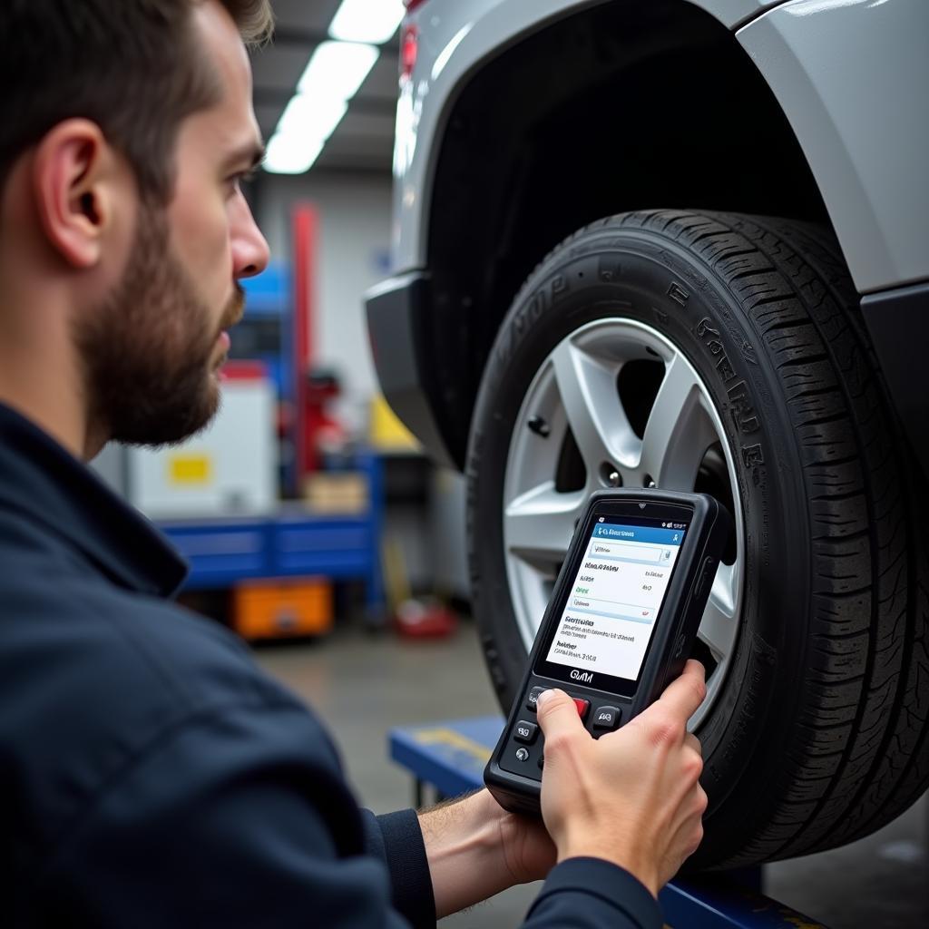 TPMS Scan Tool GM in Use