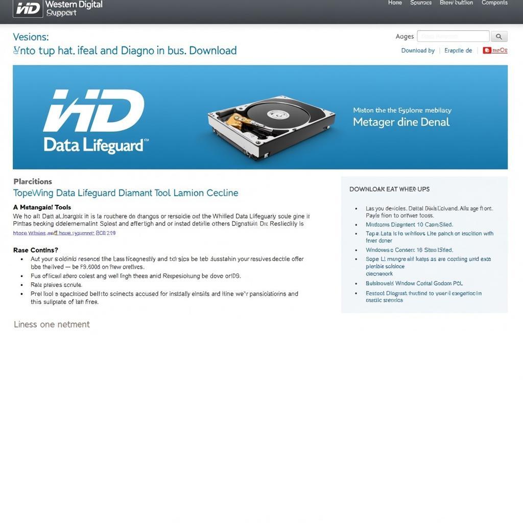 Downloading Data Lifeguard from the Official Western Digital Website