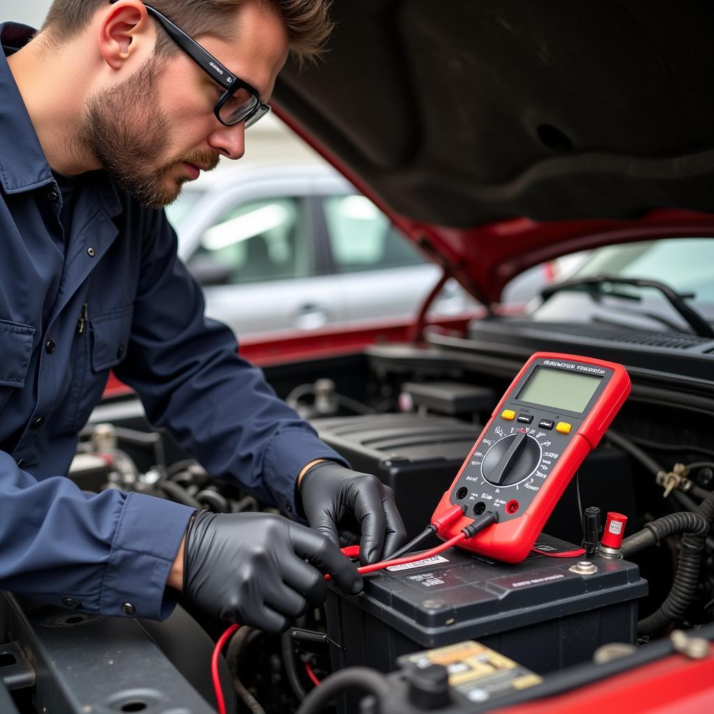 Checking the battery of a 04 Chevy 1500