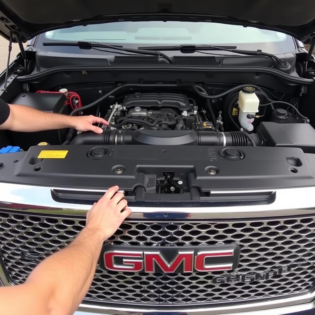 Visual Inspection of a 2015 Sierra Duramax Engine Bay