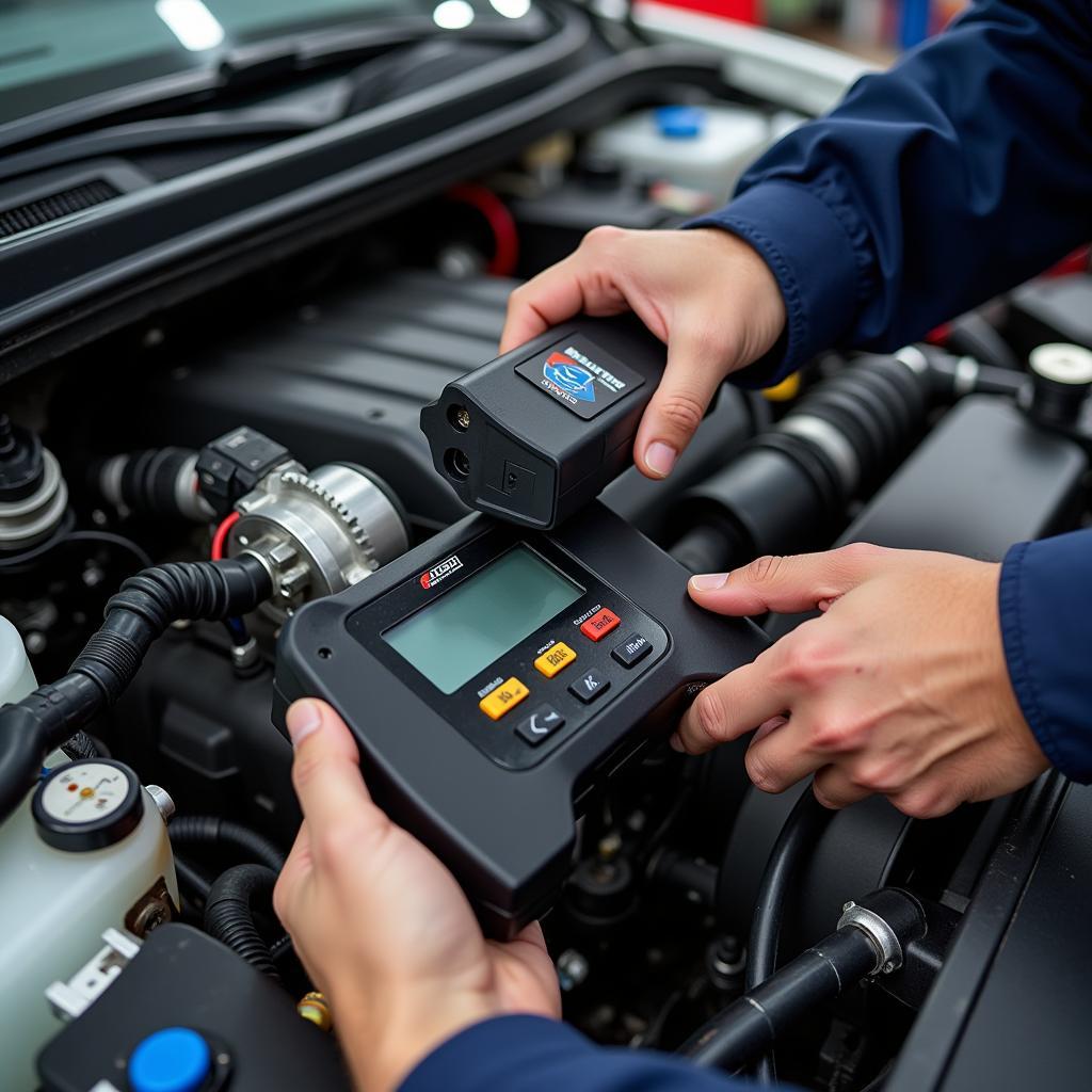 Inspecting Car Air Pump