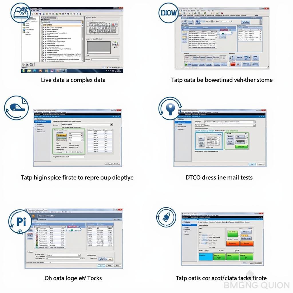 Close-up view of the AS200 diagnostic tool displaying various features like live data, DTCs and actuator tests