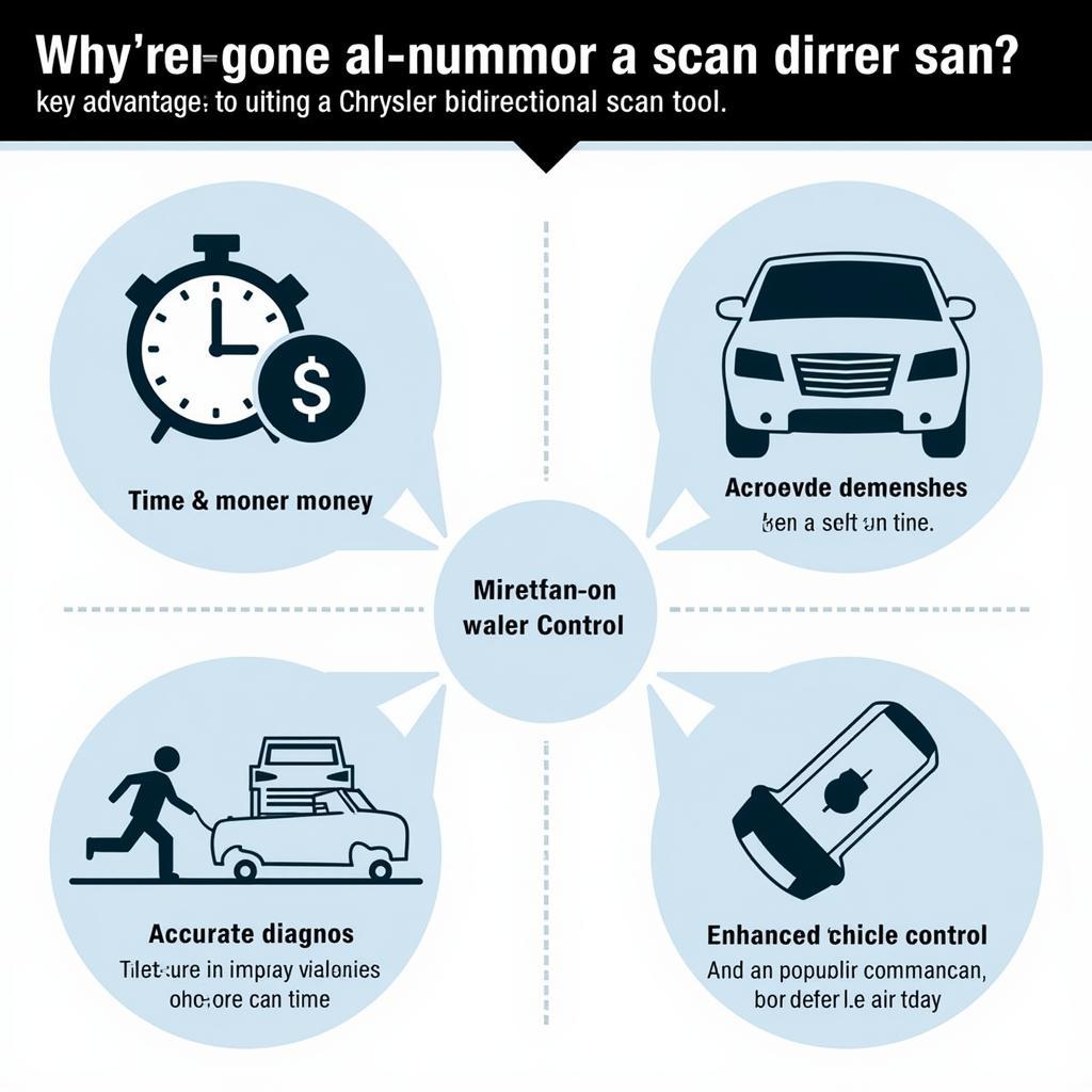 A graphic highlighting the benefits of owning a Chrysler bidirectional scan tool