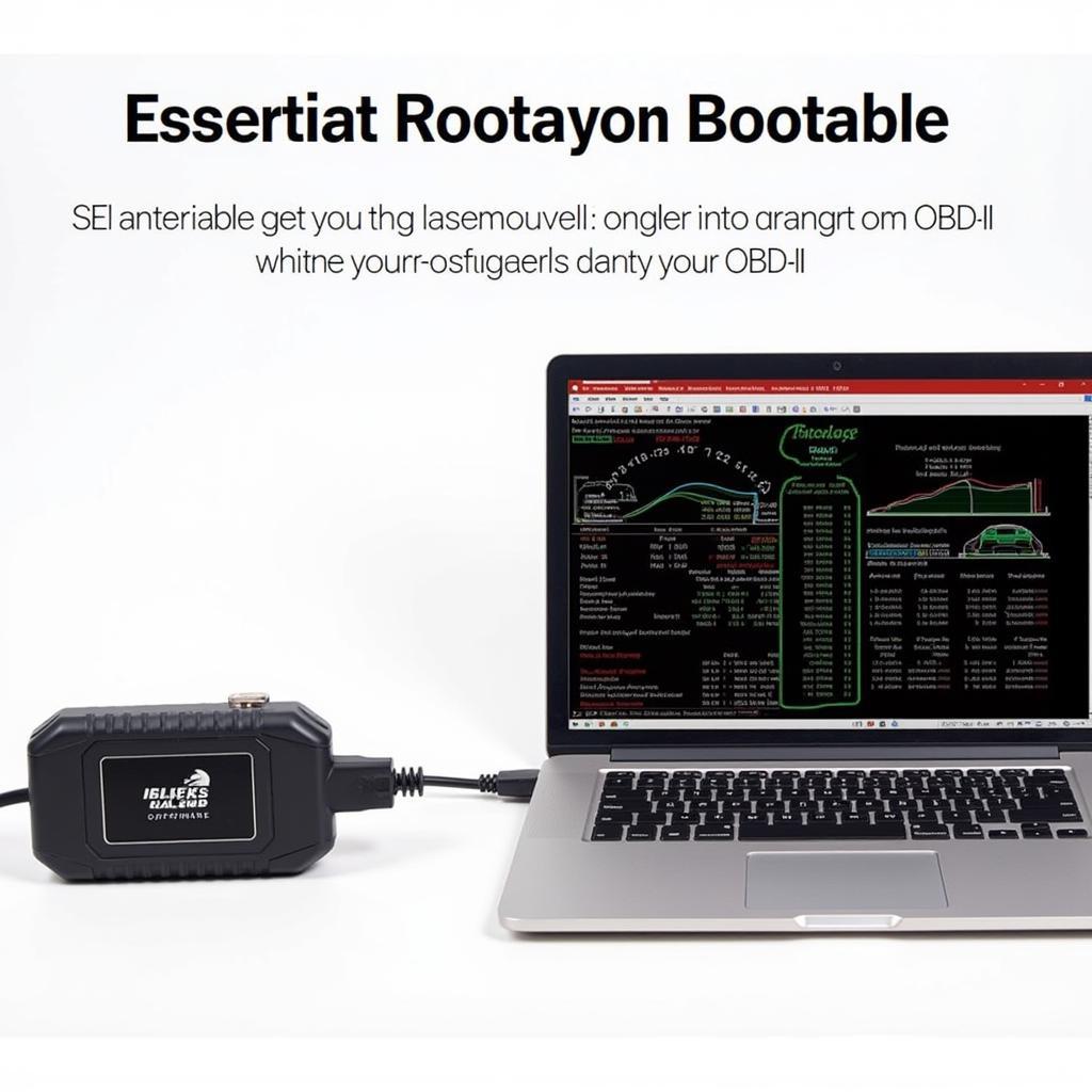 Bootable USB Diagnostic Tool Connected to a Car