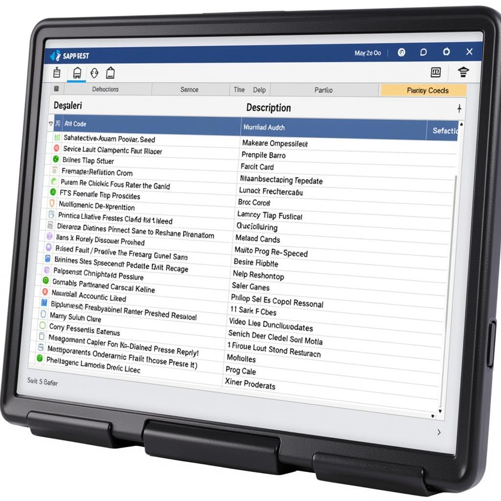 Diagnostic report on an IES tool screen