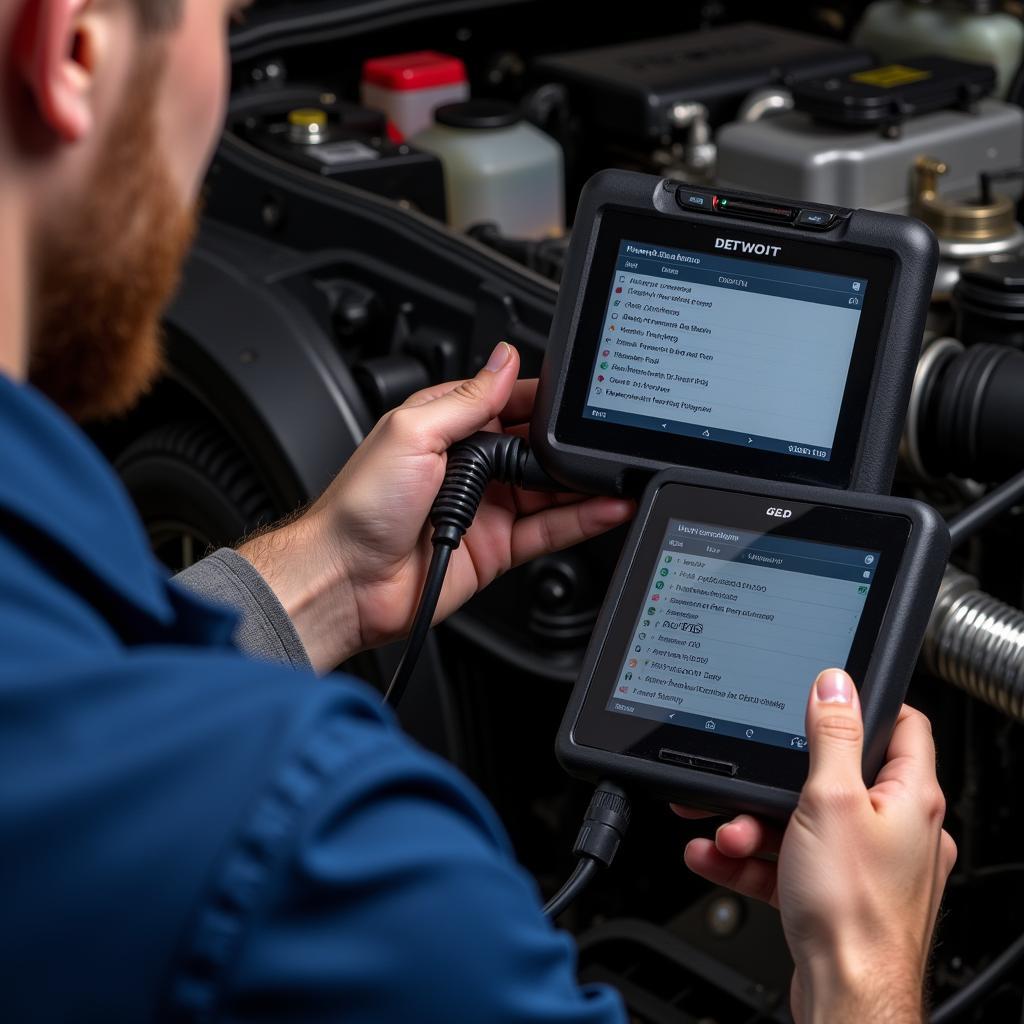 Car Scanner Diagnosing Engine and Transmission