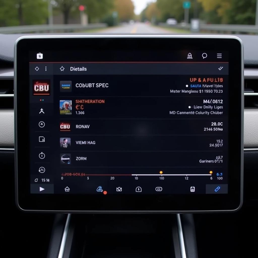 CPU Z Displaying Infotainment System Specs