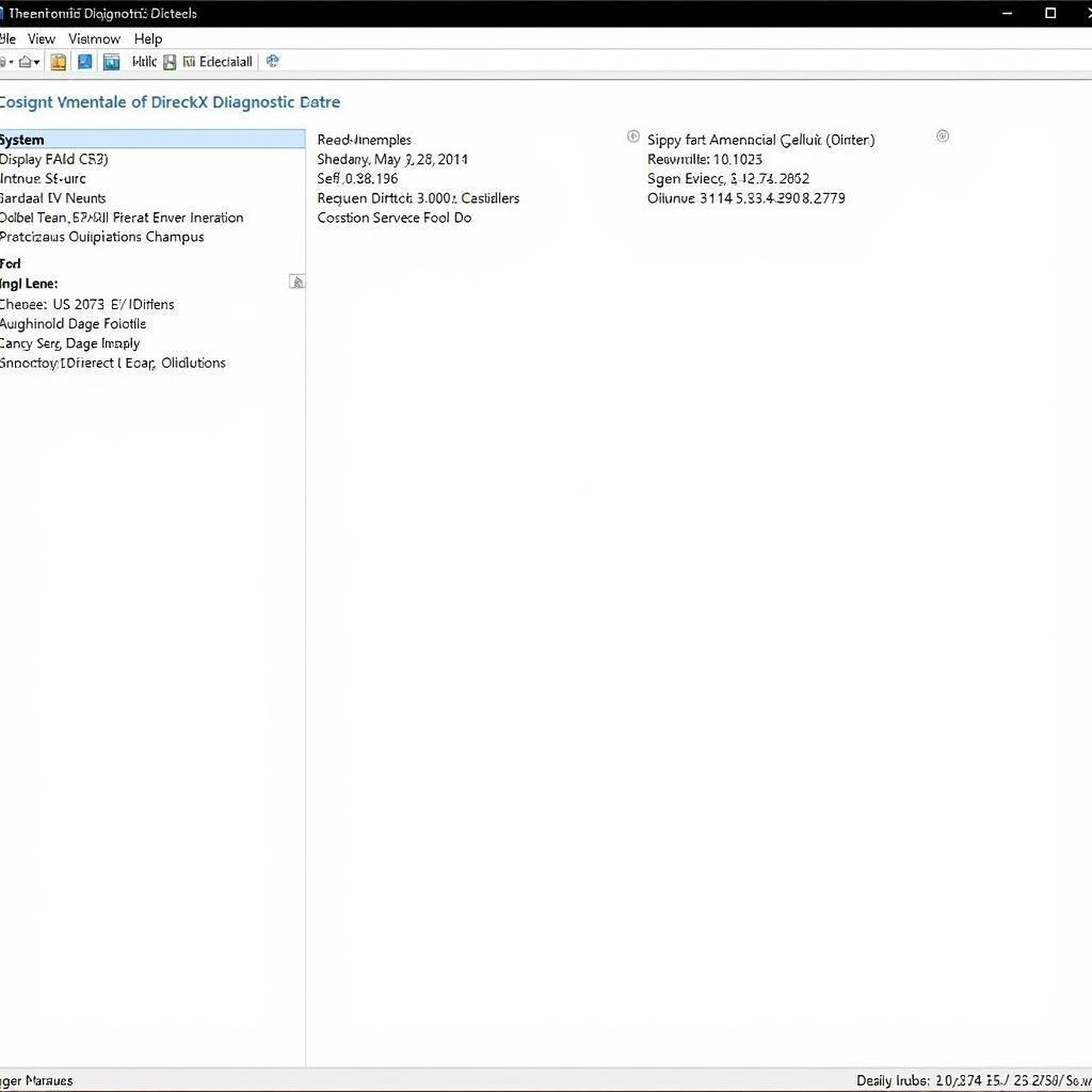 DirectX Diagnostic Tool Interface