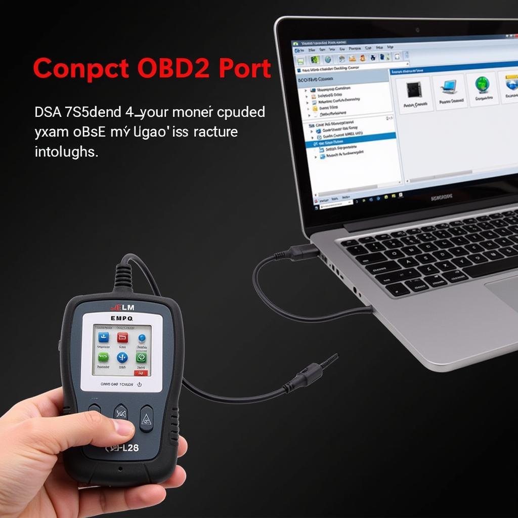 ELM OBD2 Scanner Connected to Car