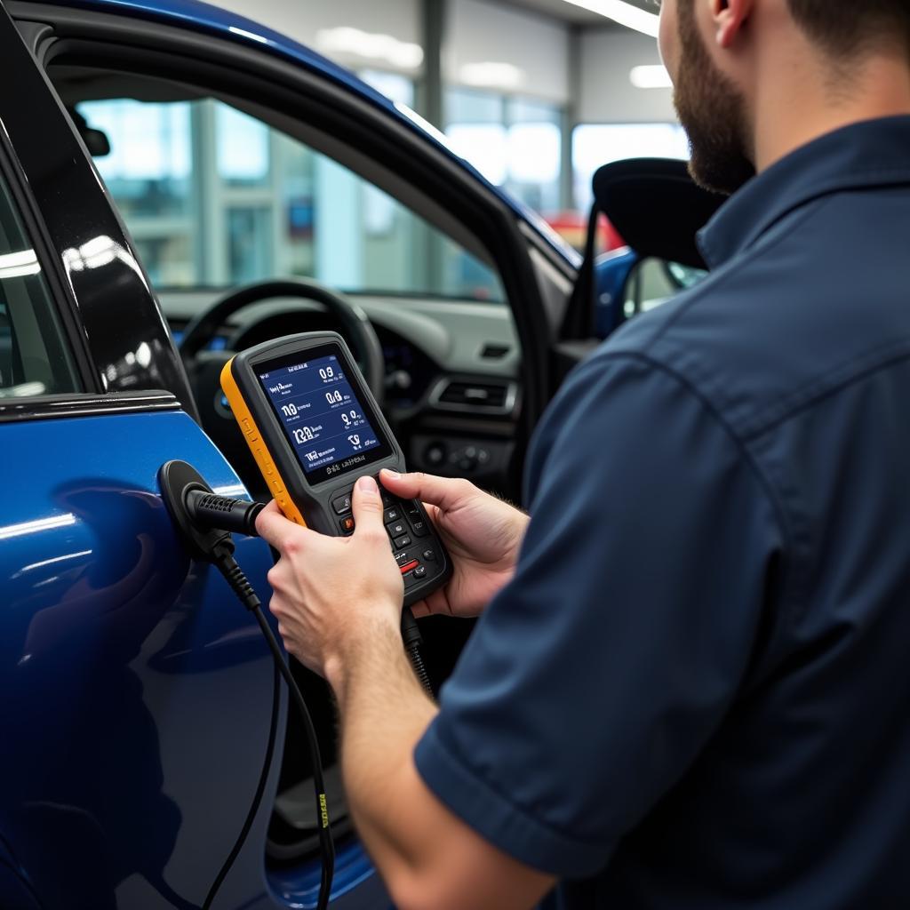 EV Car Scanner in Action