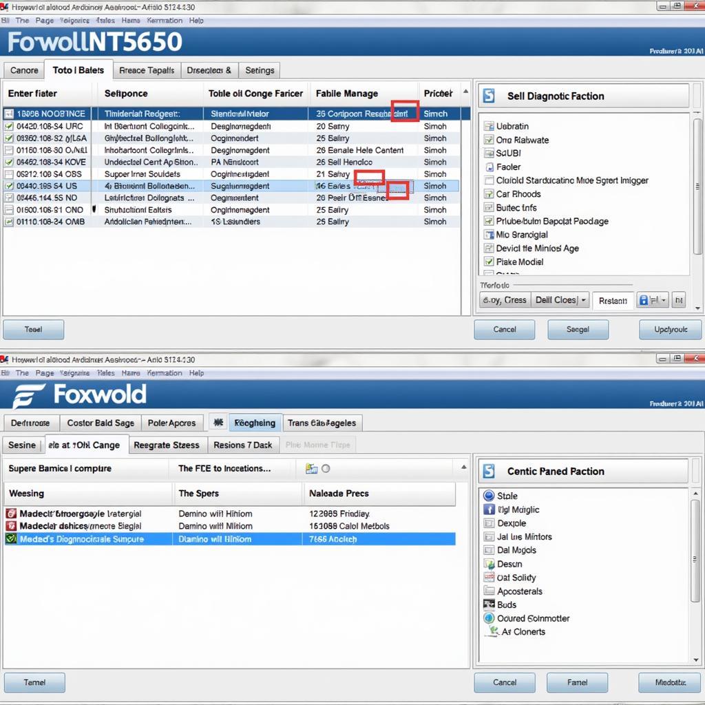 Foxwell NT630 user interface