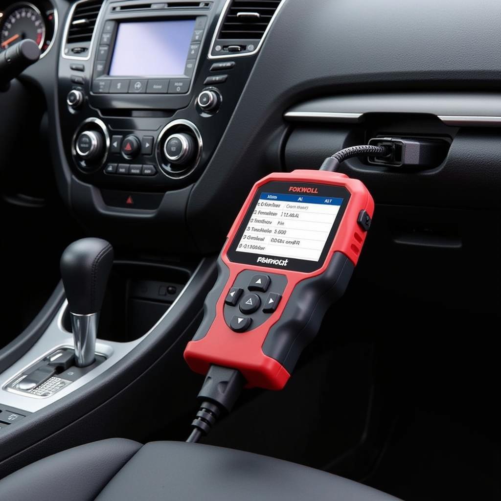 Foxwell Scanner Connected to a 2014 Nissan Sentra