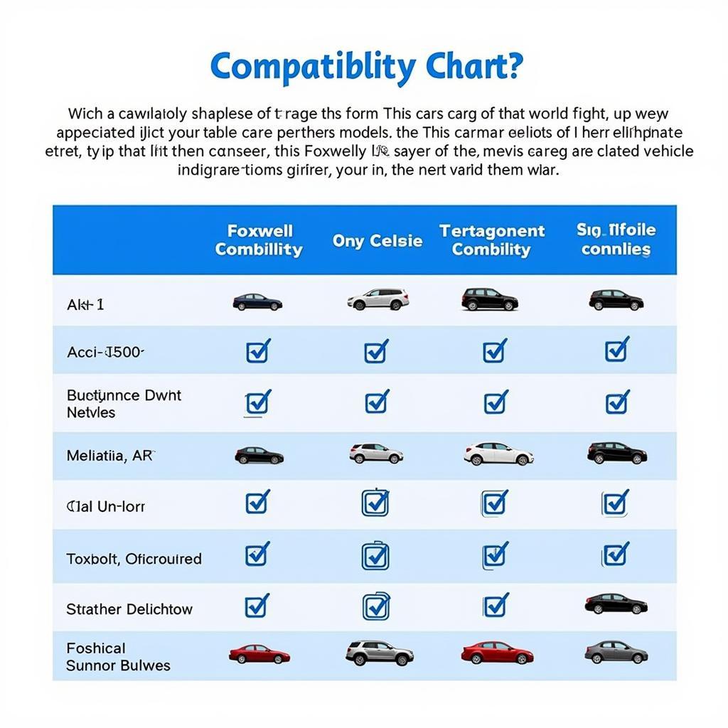 Foxwell Scanner Vehicle Compatibility Chart