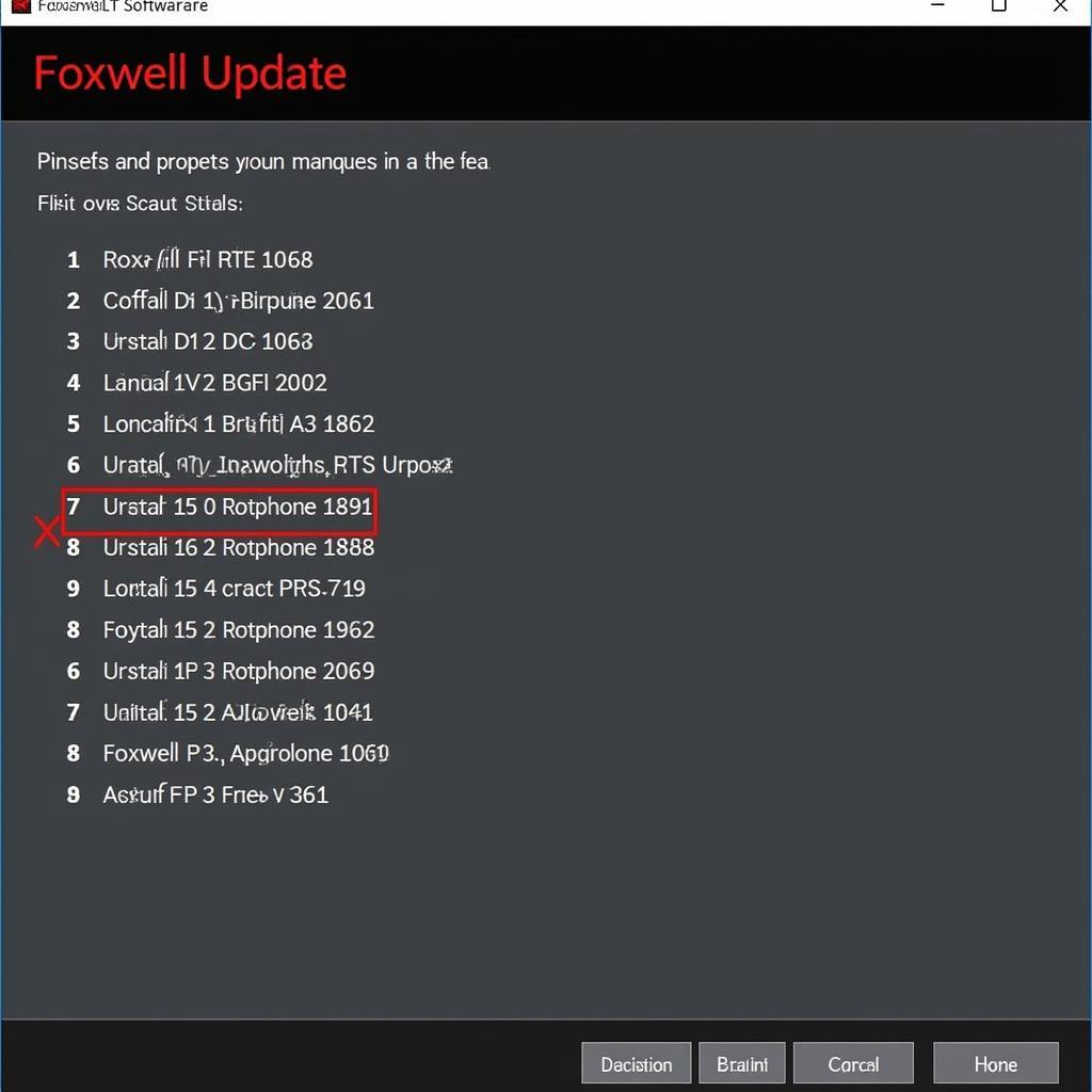 Foxwell Update Software on a Laptop