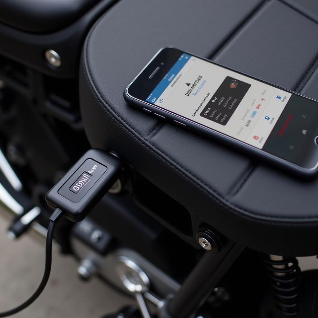 BMW Motorcycle Connected to GS911 WiFi Tool