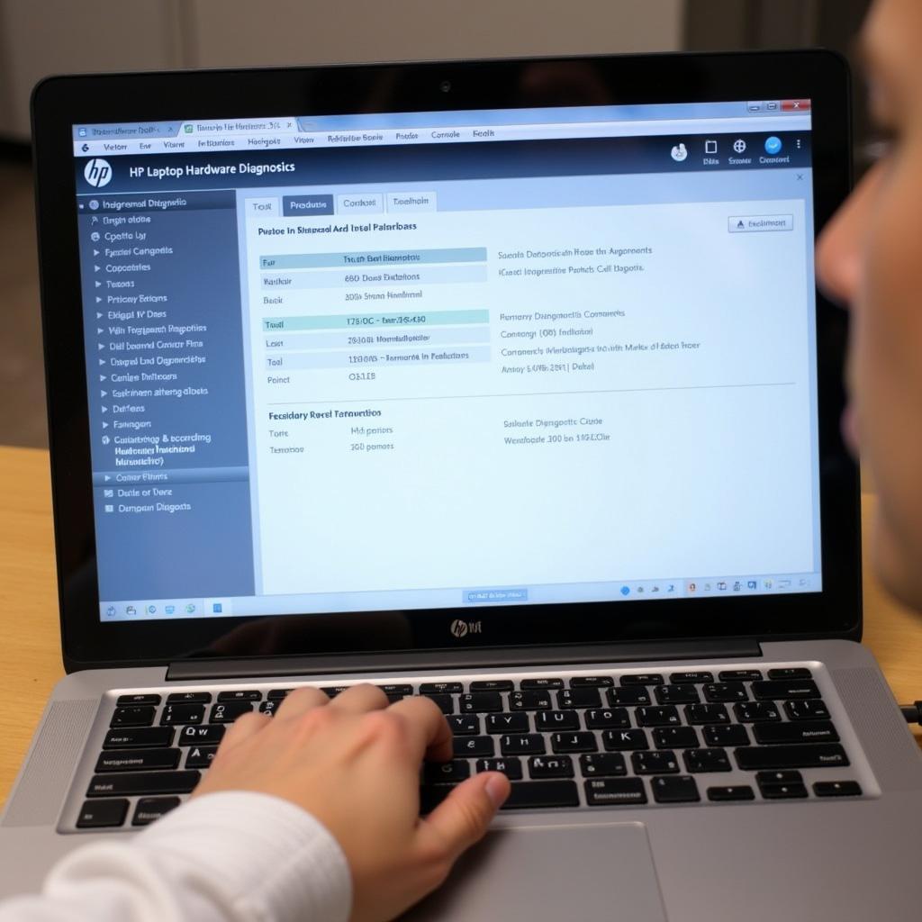 HP Laptop Diagnostics Tool in Use