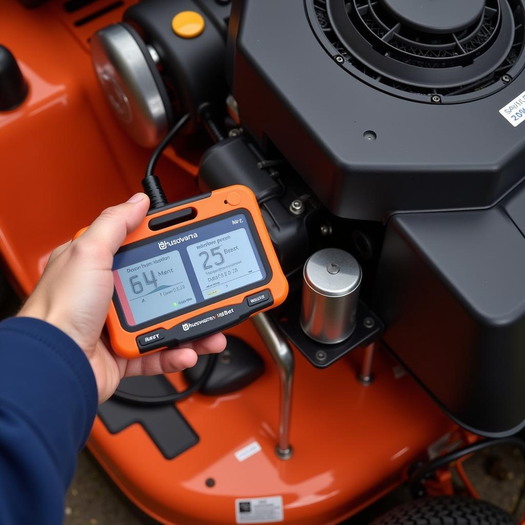 Husqvarna iBeat Diagnostic Tool in Use