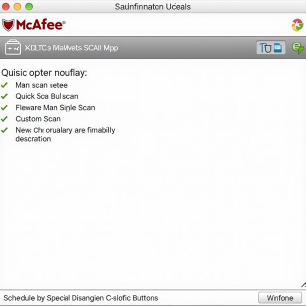 McAfee Malware Scan Tool Interface