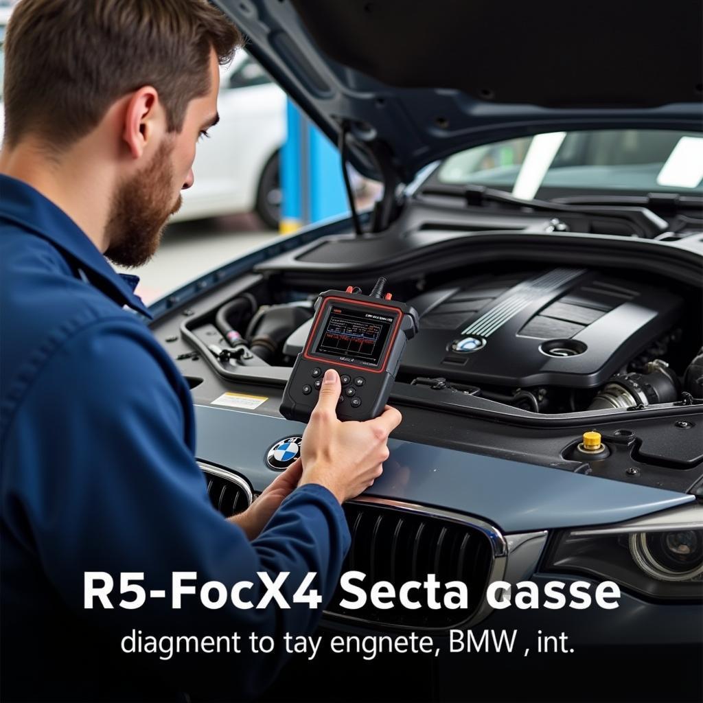 Mechanic using R5-FCX3 on BMW