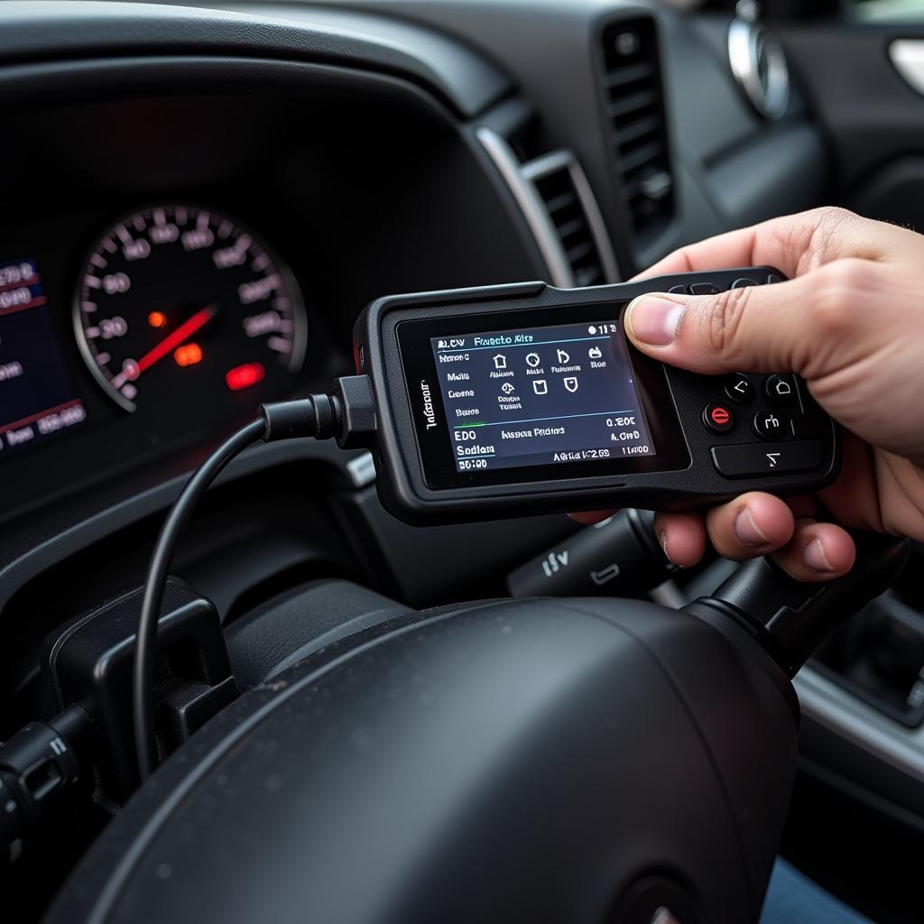 Car Diagnostic Tool Connected