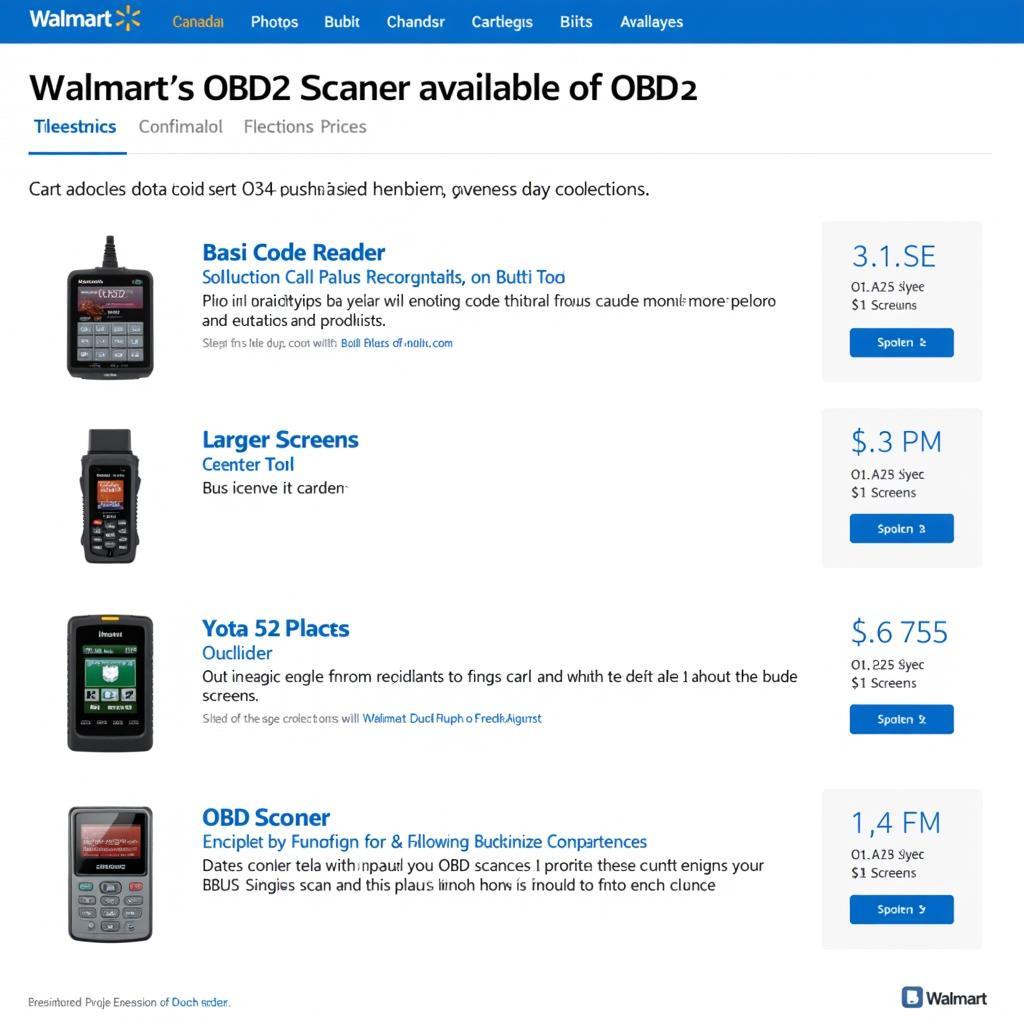 OBD2 Scanner Types at Walmart Canada