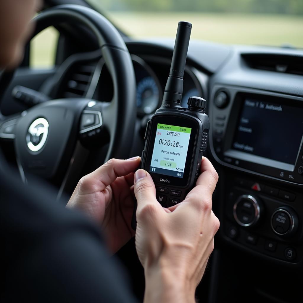 Programming a Whistler Police Scanner in Car