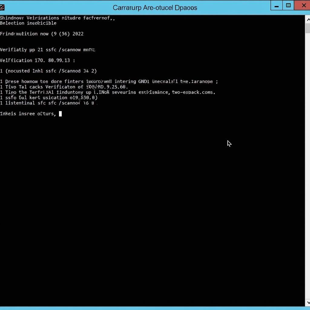 Running the System File Checker command in Command Prompt