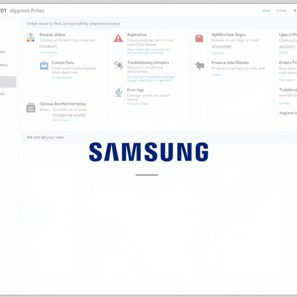 Samsung Printer Diagnostic Tool Interface