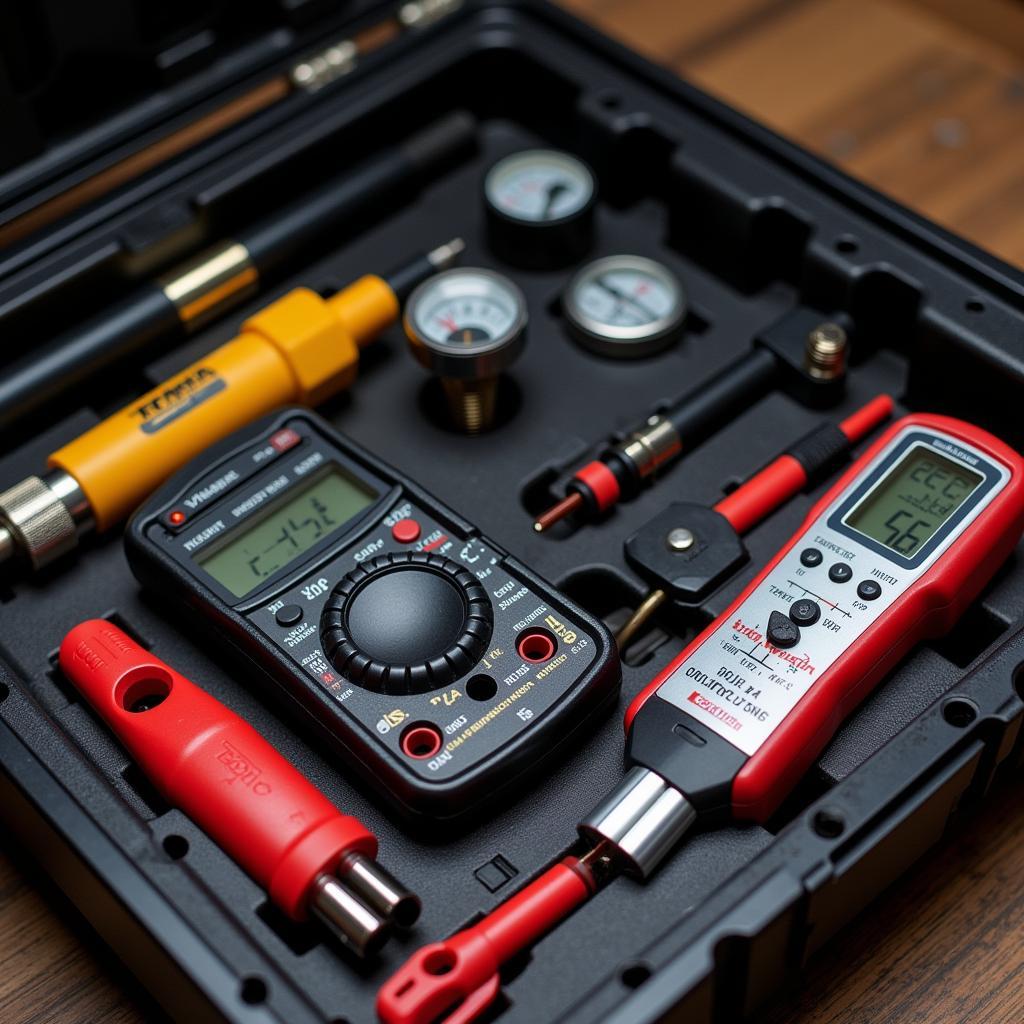 Small Engine Diagnostic Tools in a Toolbox