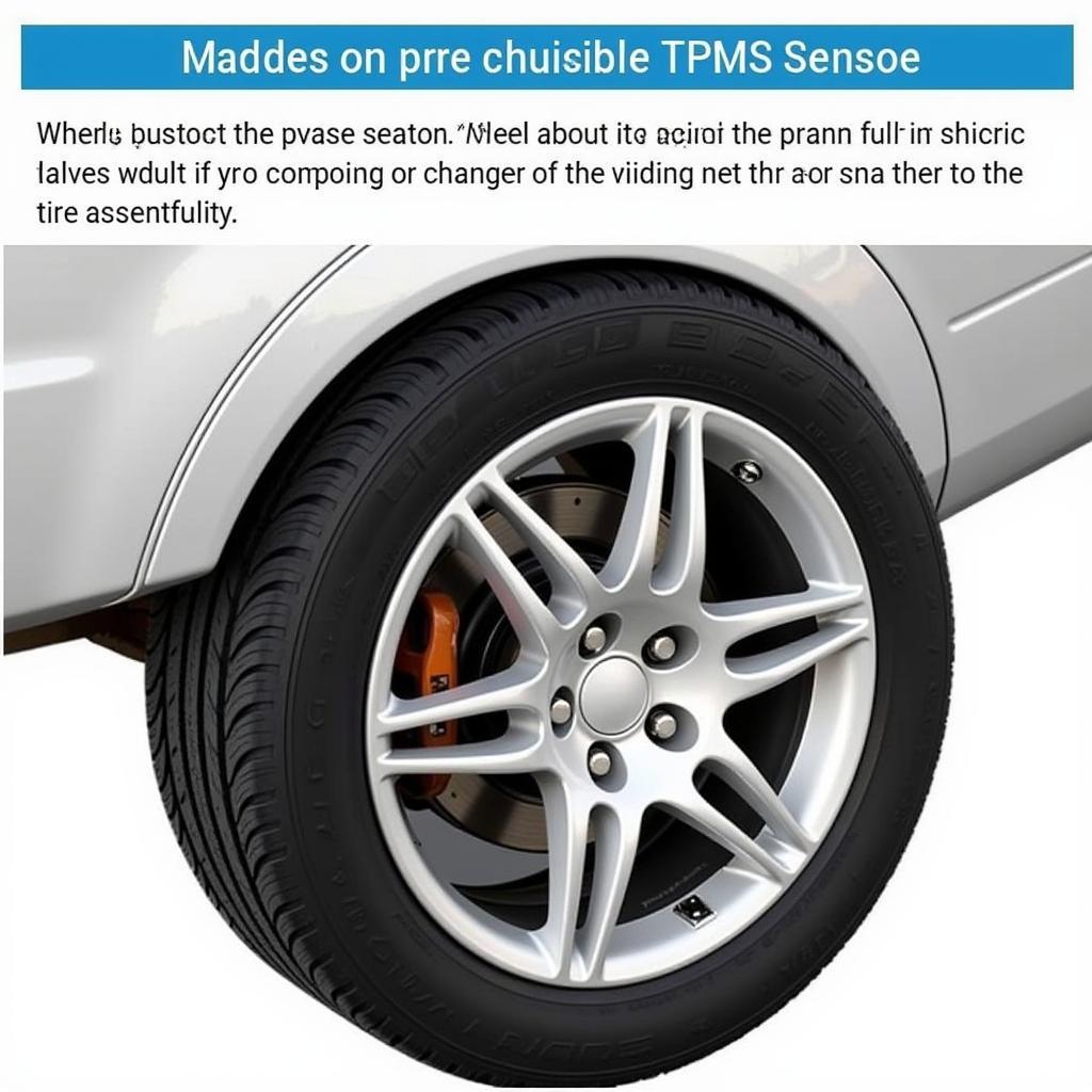 TPMS Sensor Location on a Car Wheel