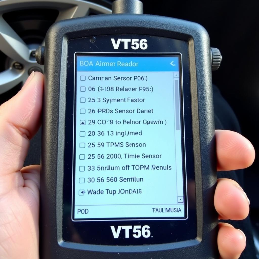 VT56 TPMS Tool Reading Fault Codes