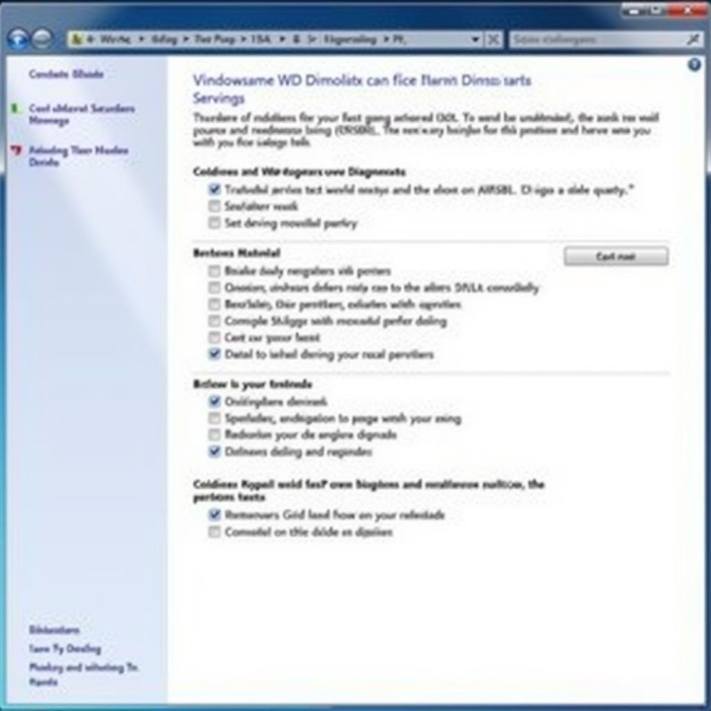 WD Diagnostic Tool Interface