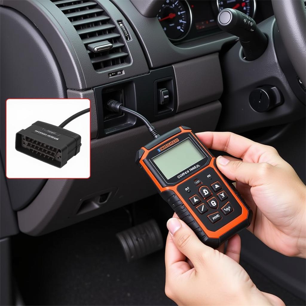 Connecting Diagnostic Tool to Car OBD-II Port