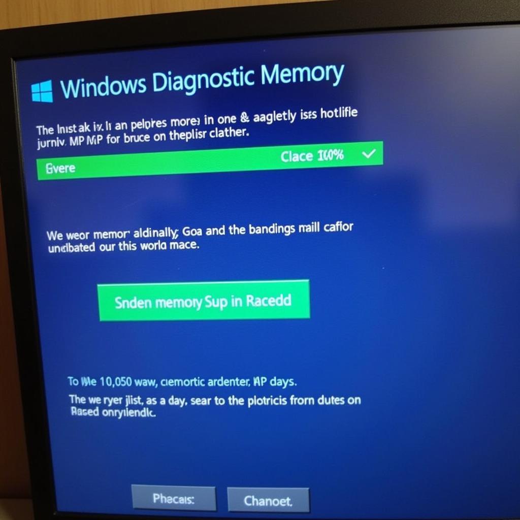 Windows Diagnostic Tool Memory scan