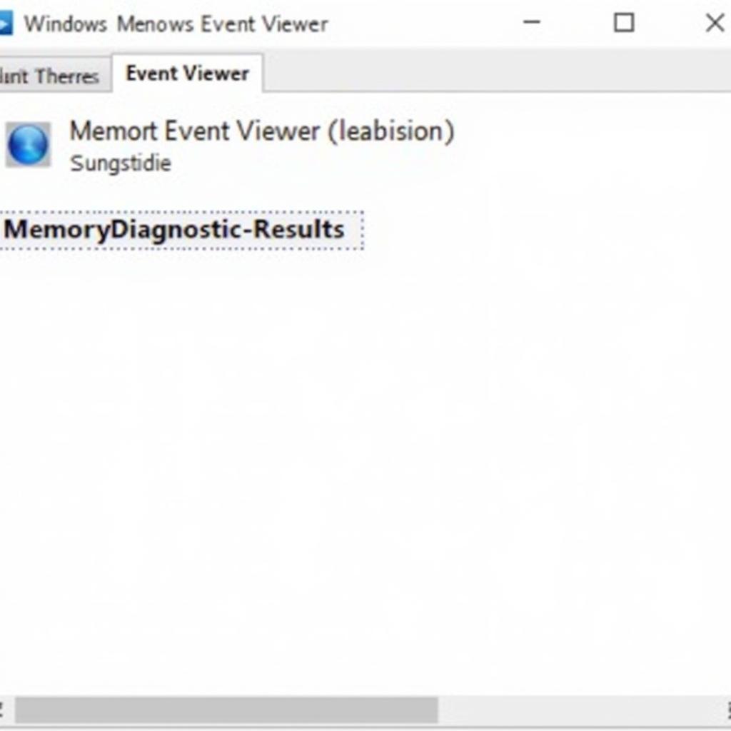 Windows Memory Diagnostic Event Viewer Results