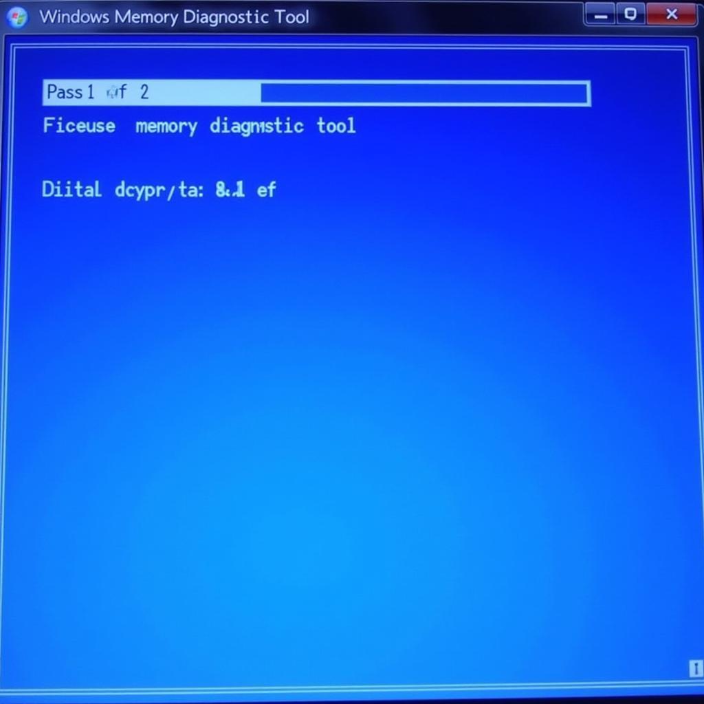 Windows Vista Memory Diagnostic Tool in action