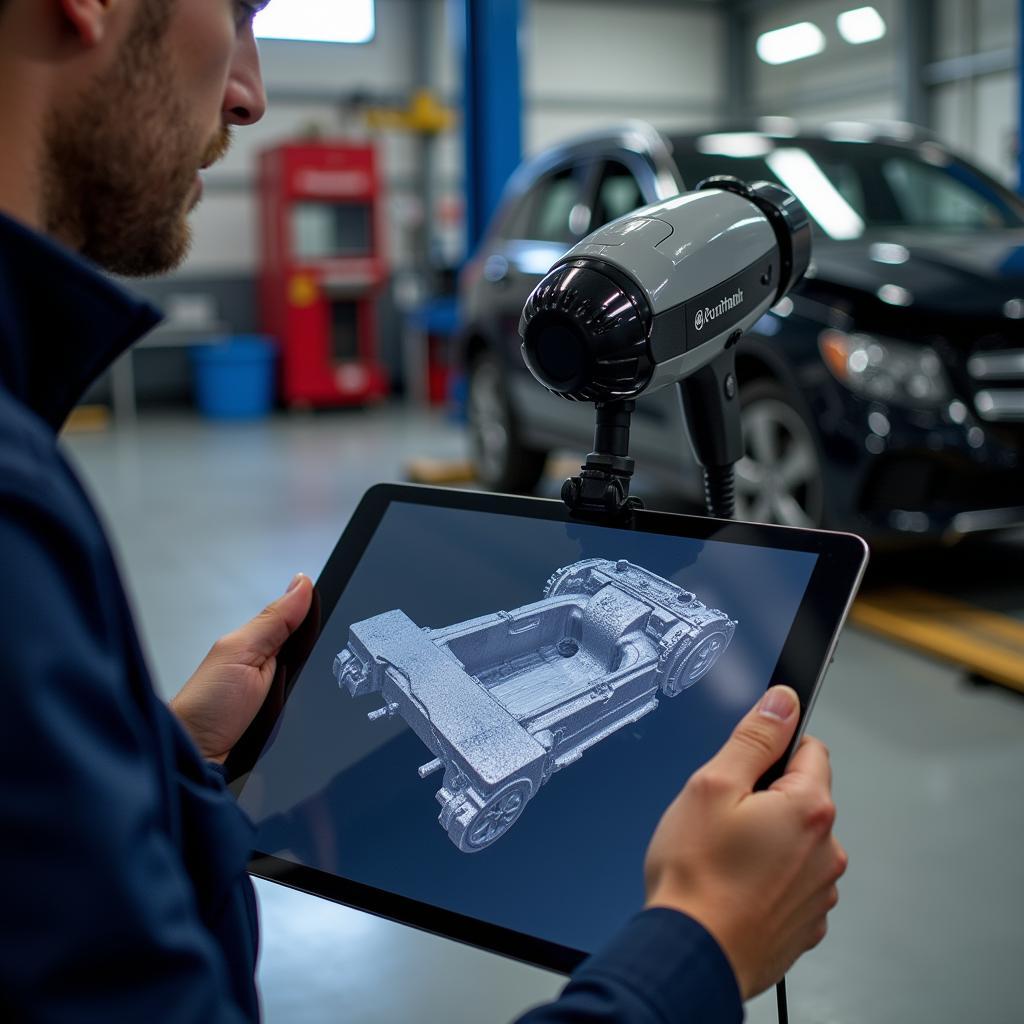 3D Scanning Tablet in Auto Repair