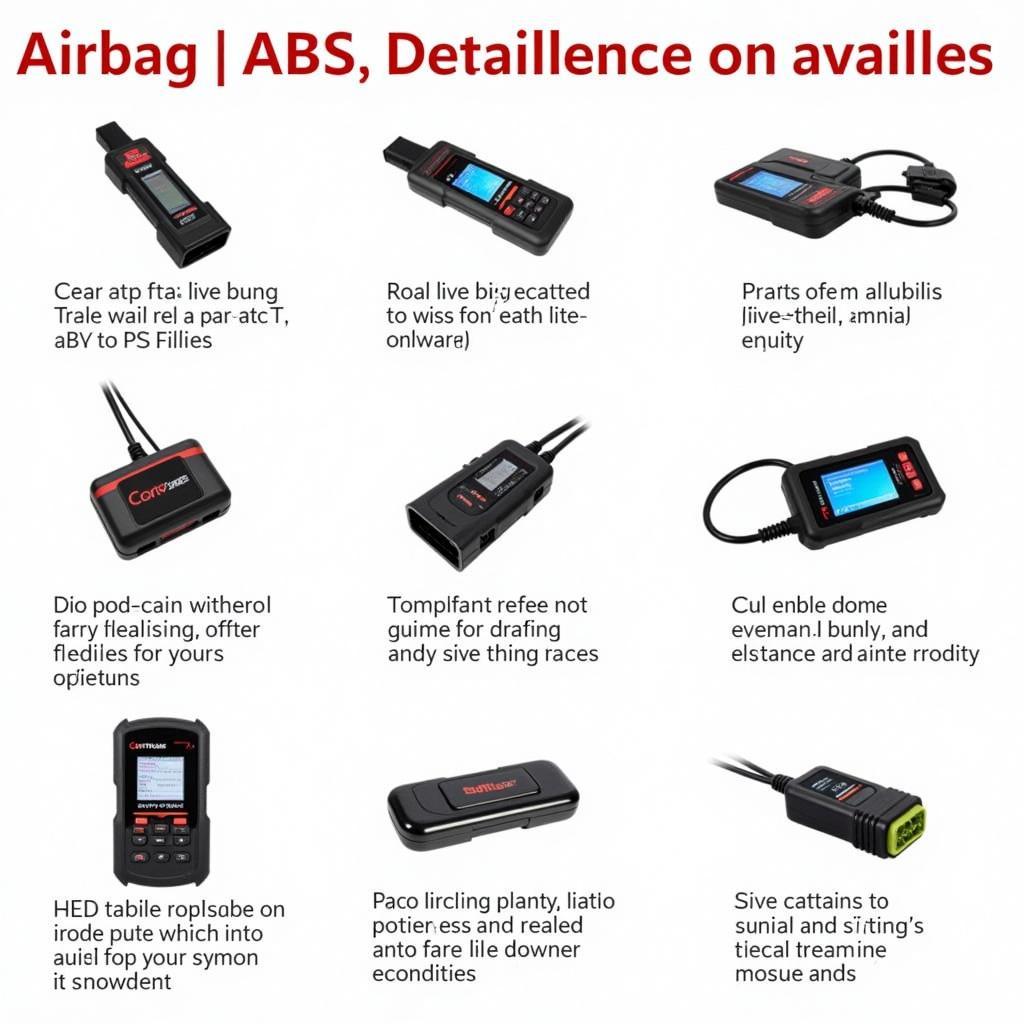 Different Types of Airbag ABS Diagnostic Tools