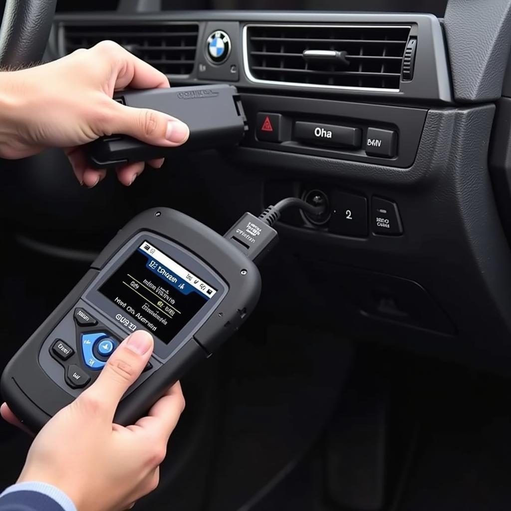 Connecting Foxwell Scanner to BMW OBD-II Port