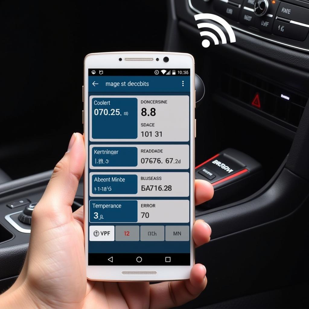 Bosch Wireless Scan Tool Connected to Smartphone