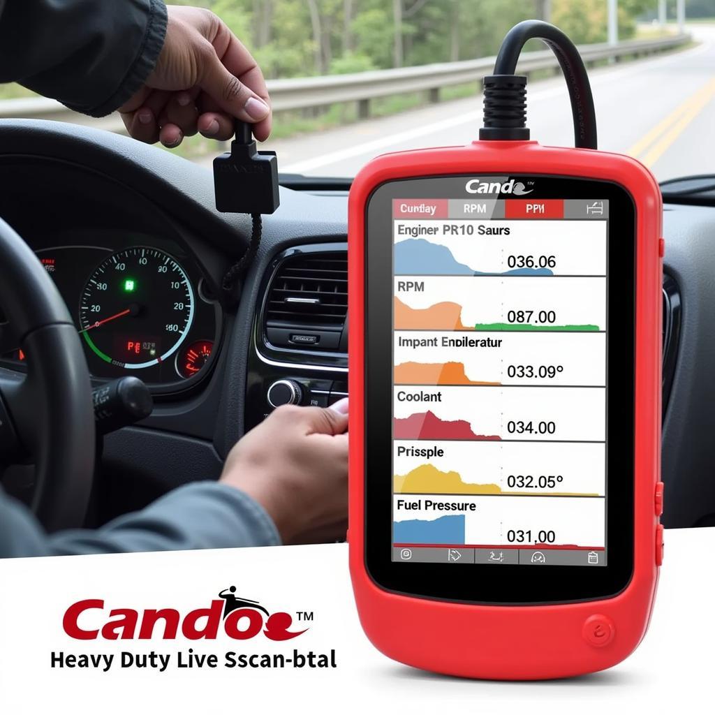 Cando Heavy Duty Scan Tool Performing Diagnostics