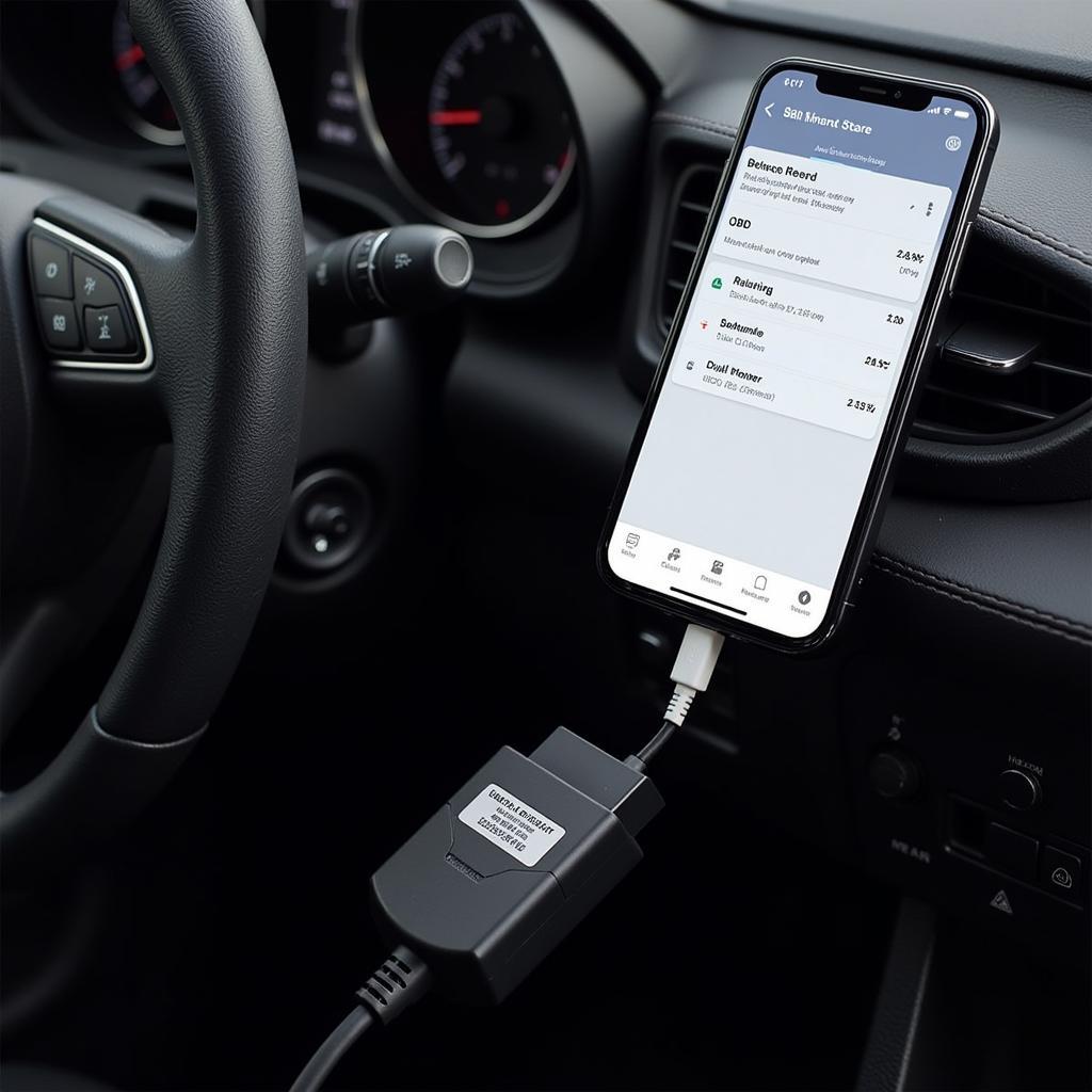 Connecting a car code scanner to an iPhone 8