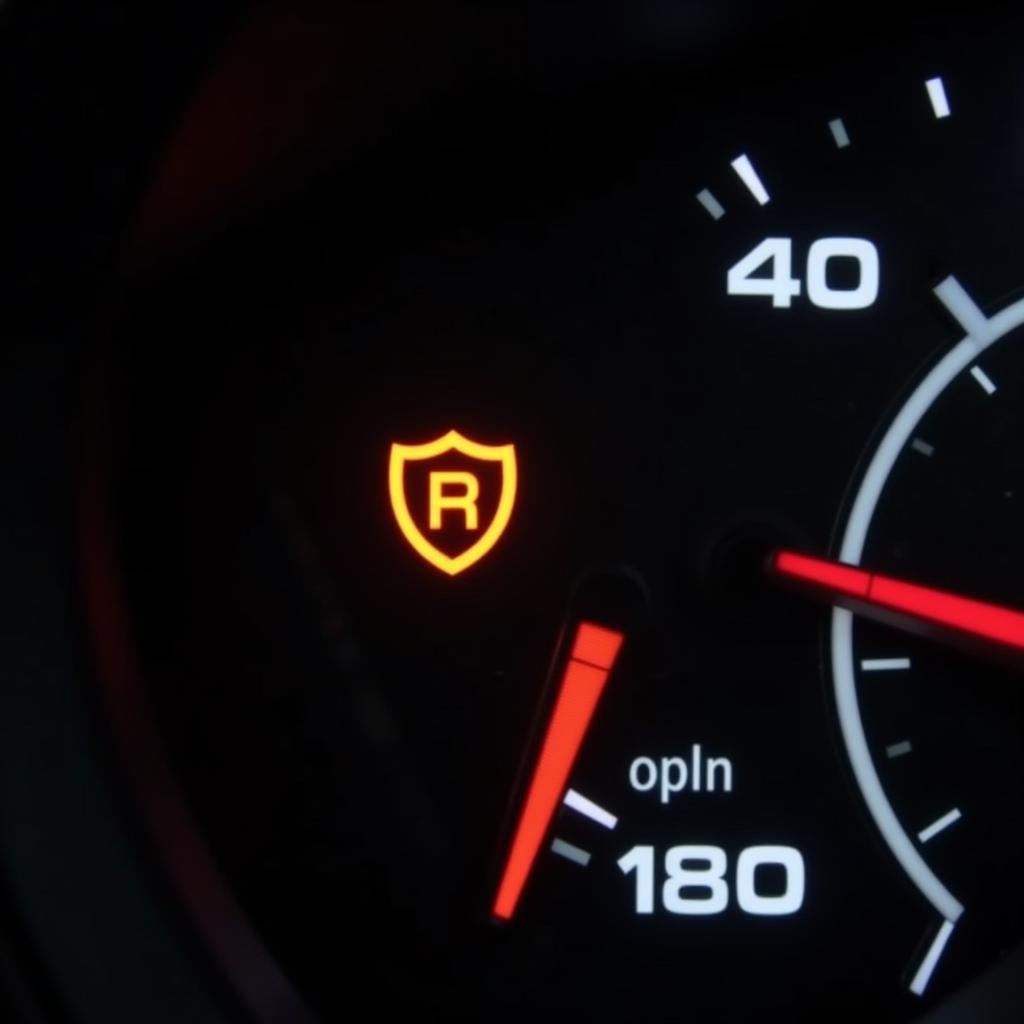 Car Dashboard with Check Engine Light Off