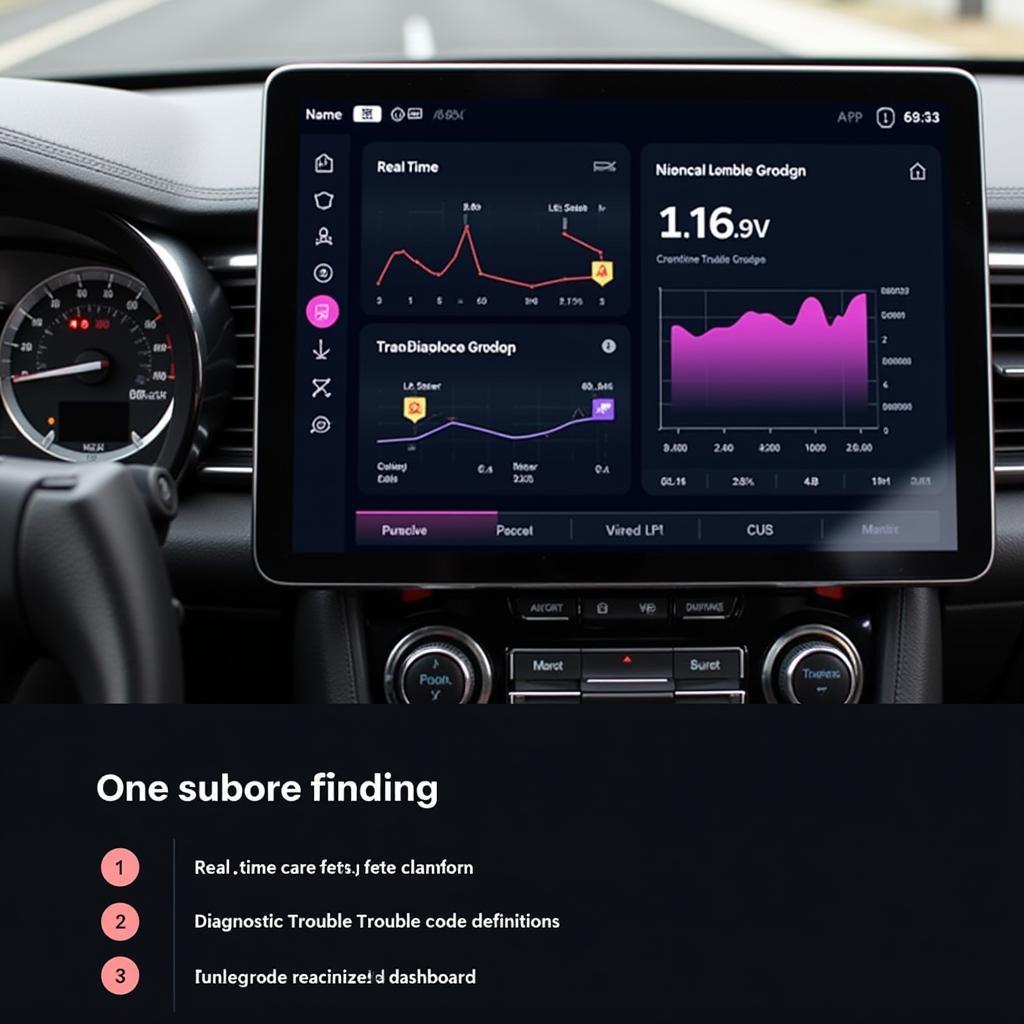 Key features of a car diagnostic app interface