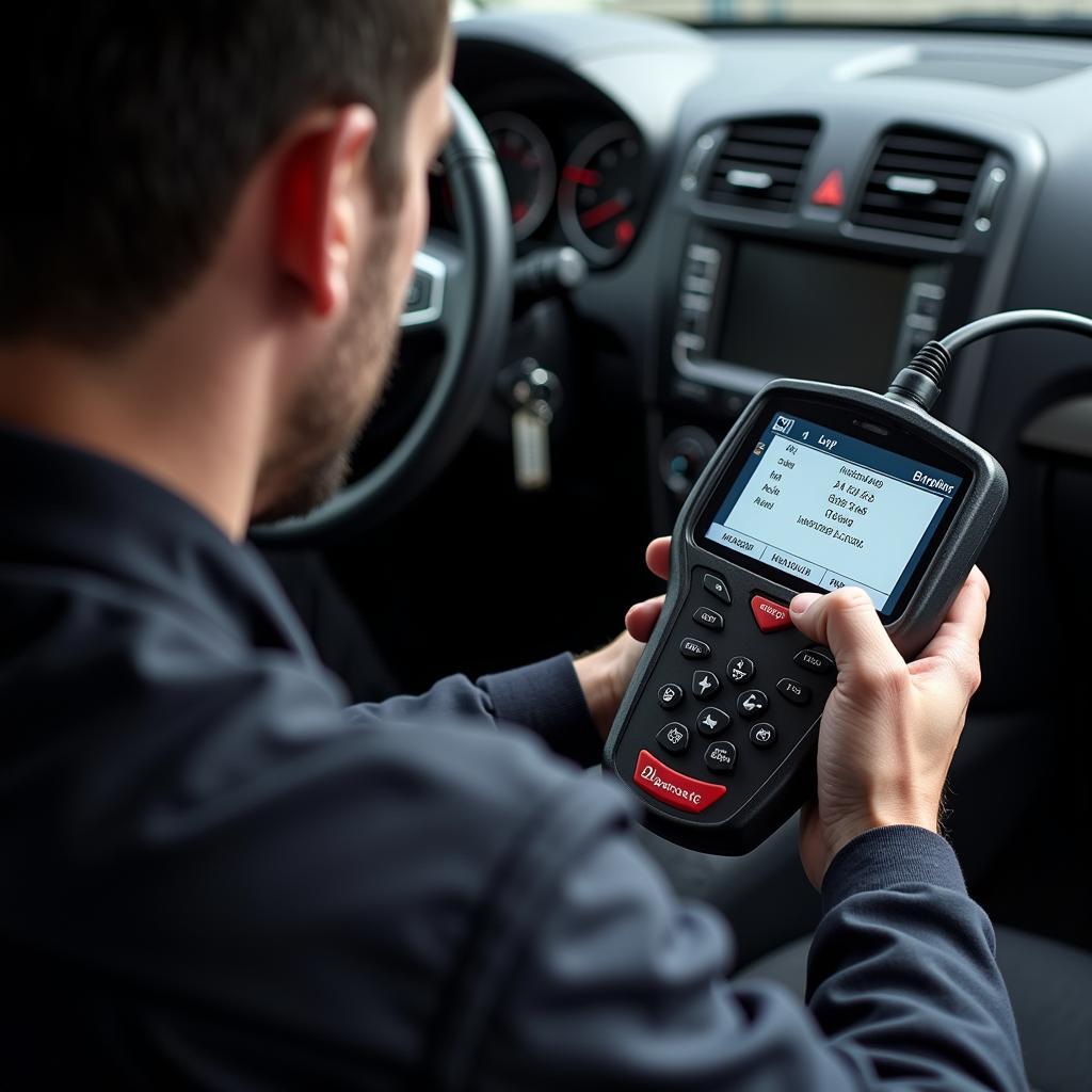 Car Diagnostic Tool in Use